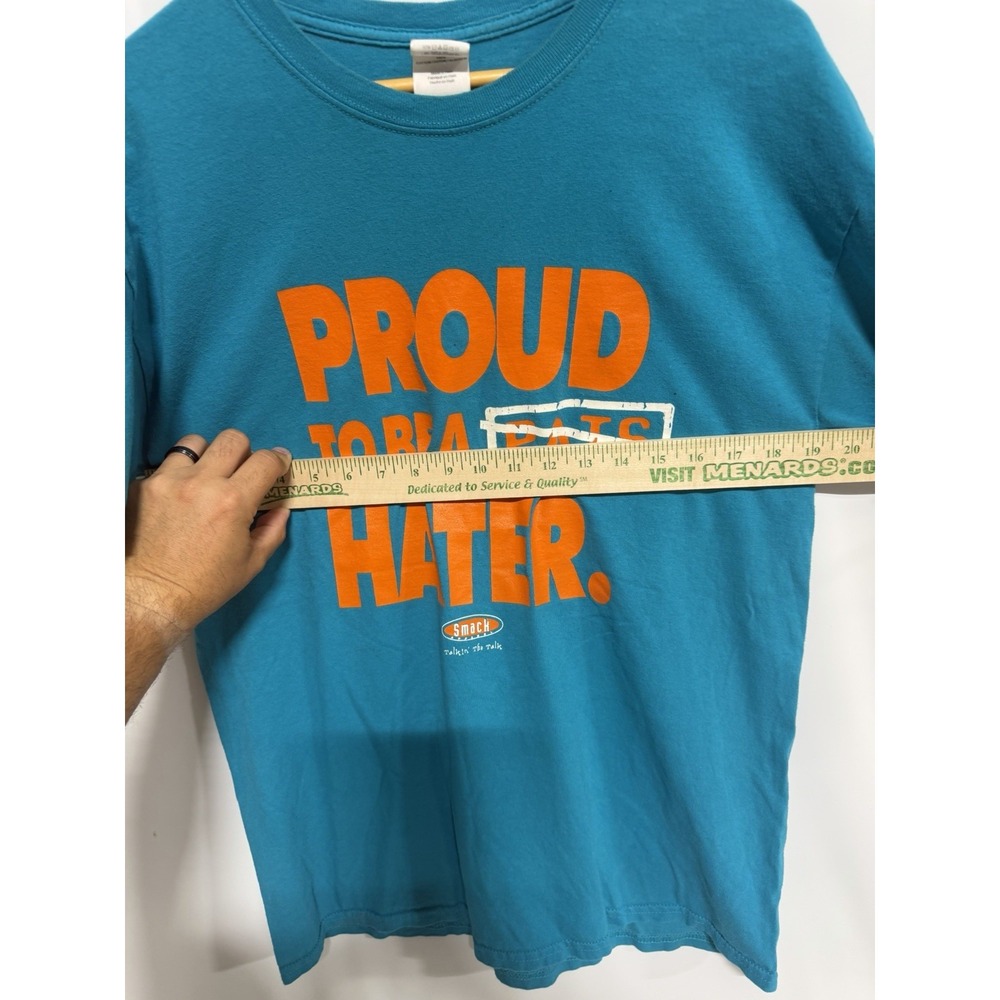 Miami Dolphins Football / Proud Pats Hater /‎ Humor Smack Apparel T-Shirt / Sz L - Picture 5 of 6
